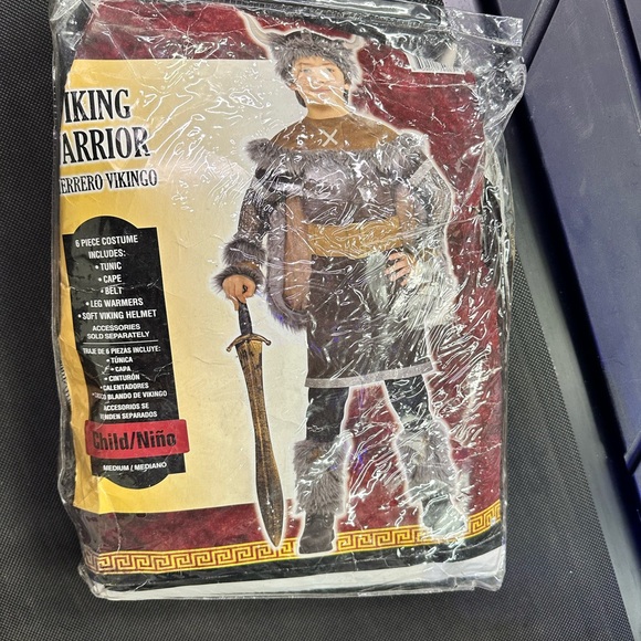 Viking Warrior - Boys Historical Fancy Dress Costume - Kids Medium 8-10 yrs - Picture 2 of 3